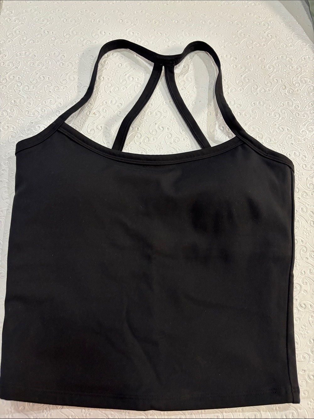 Women's Strappy Tank Top with built in bra - Black, Sage, Taupe - Picture 3 of 7
